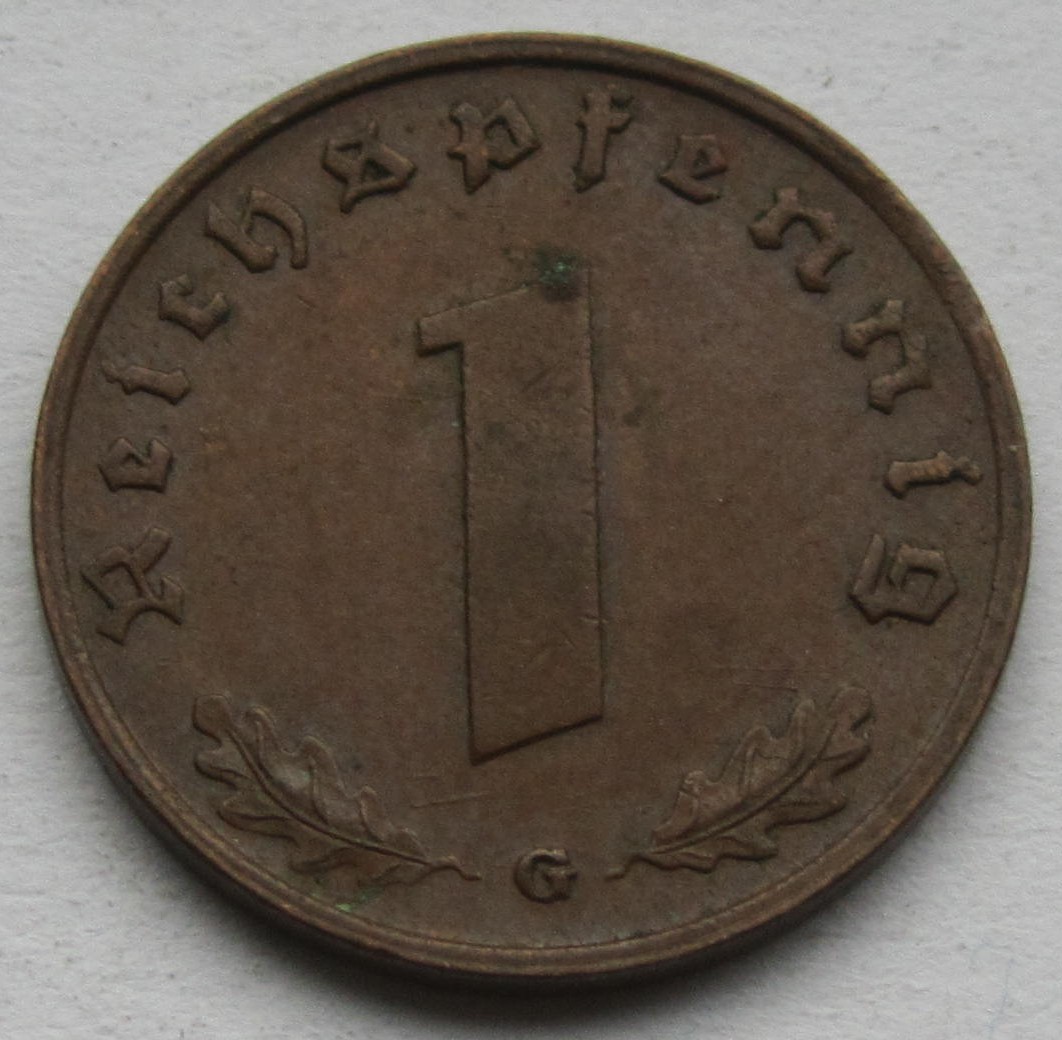  Deutsches Reich: 1 Pfennig 1936 G   