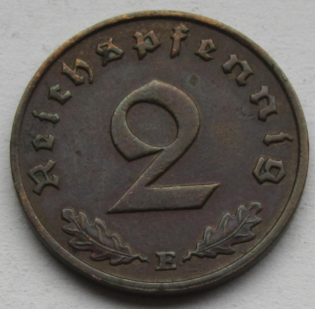  Deutsches Reich: 2 Pfennig 1937 E   