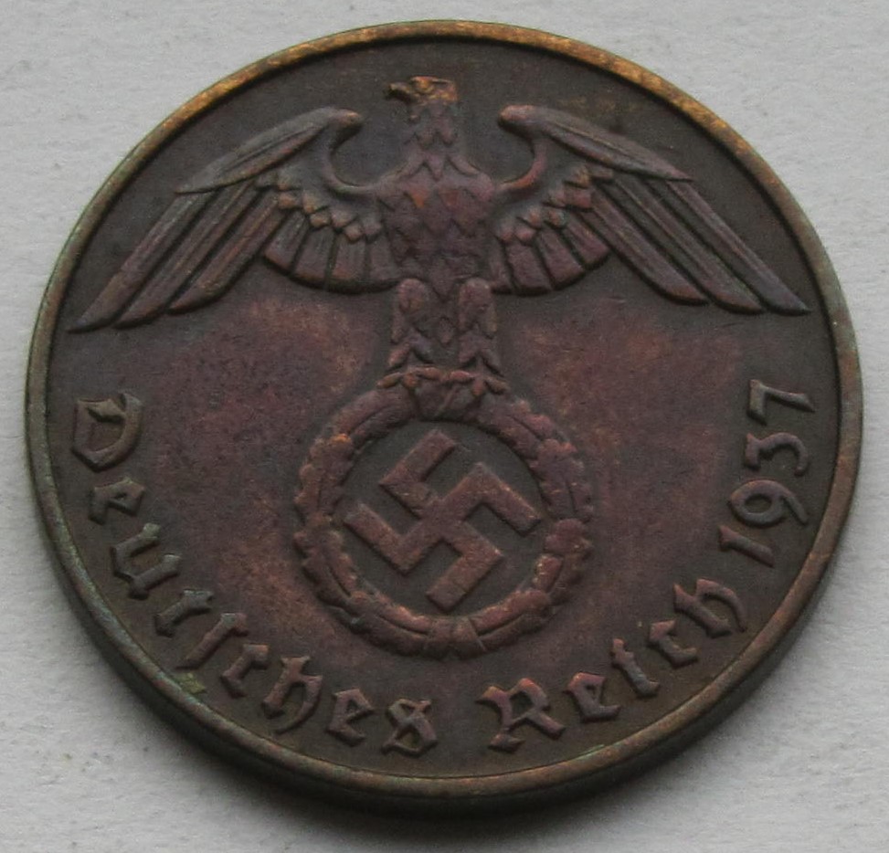  Deutsches Reich: 2 Pfennig 1937 E   