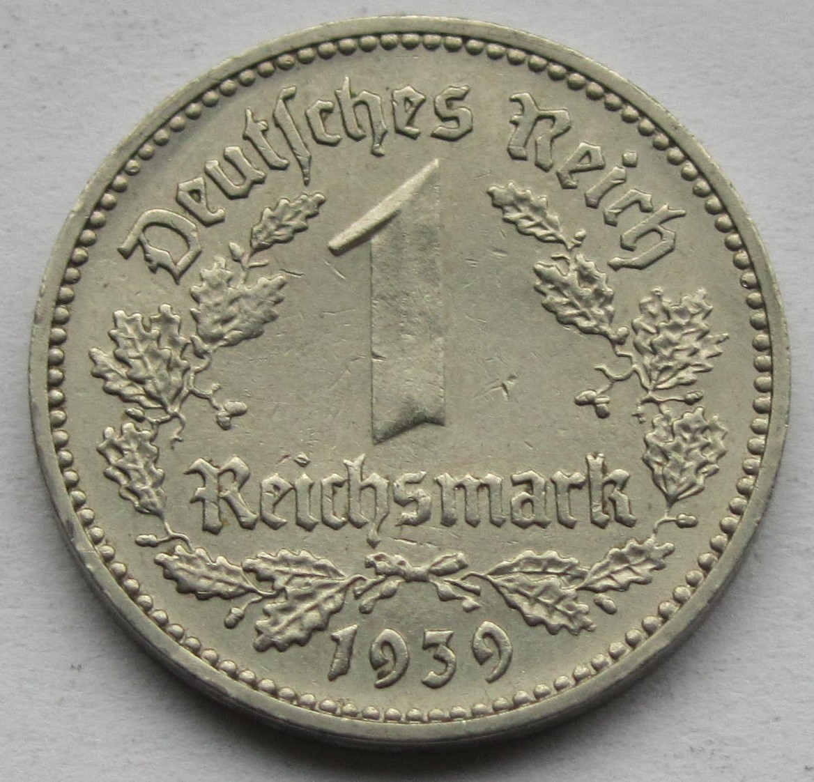  Deutsches Reich: 1 Mark 1939 F   