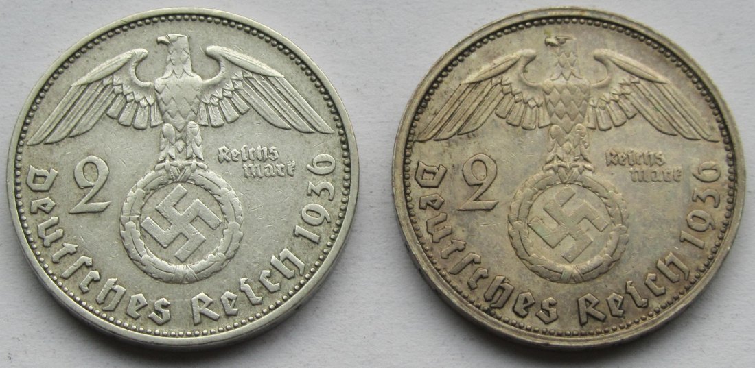  Deutsches Reich: 2 Mark 1936 D + G   