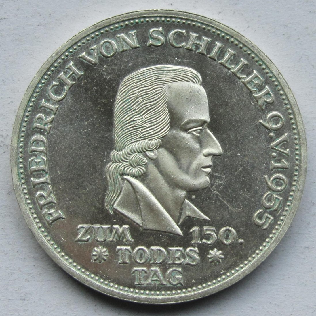  Deutschland: 5 DM Schiller 1955   