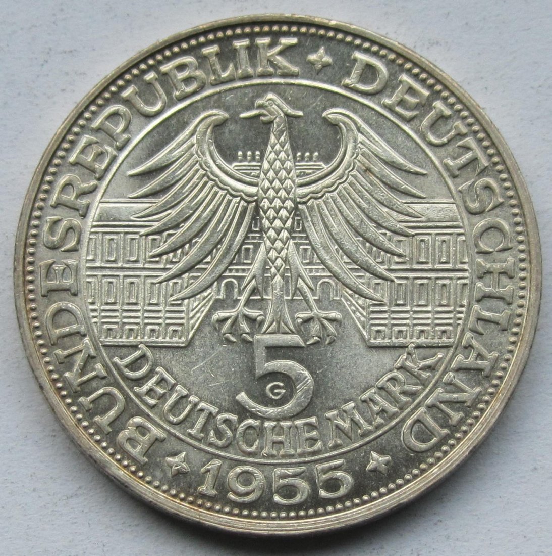  Deutschland: 5 DM Markgraf von Baden 1955   