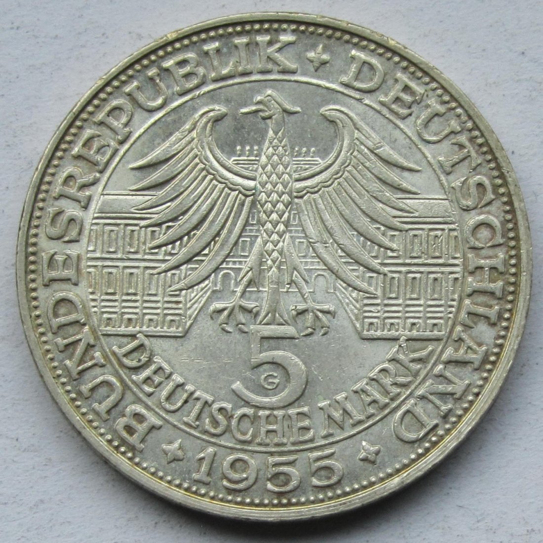  Deutschland: 5 DM Markgraf von Baden 1955   