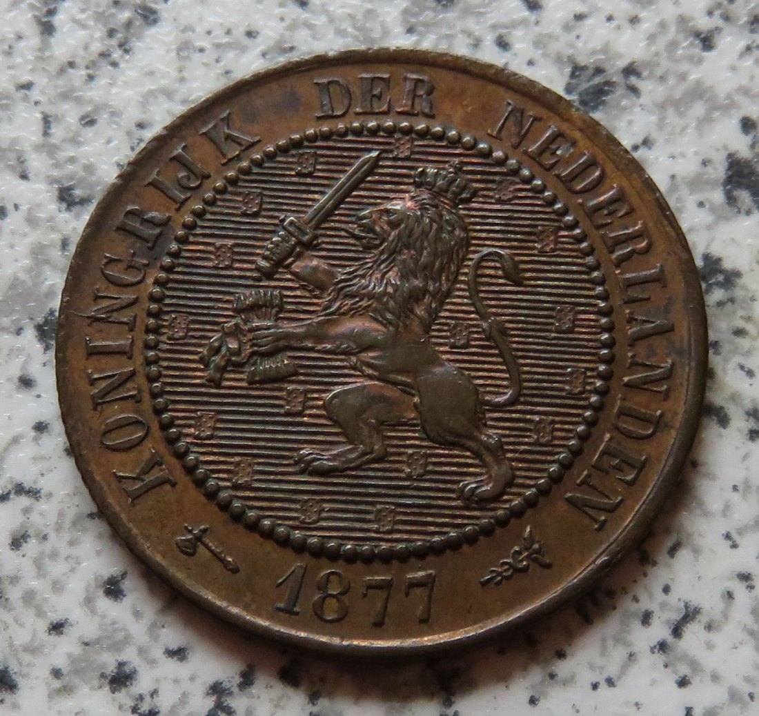  Niederlande 2,5 Cent 1877 / Niederlande 2 1/2 Cent 1877, Erhaltung   