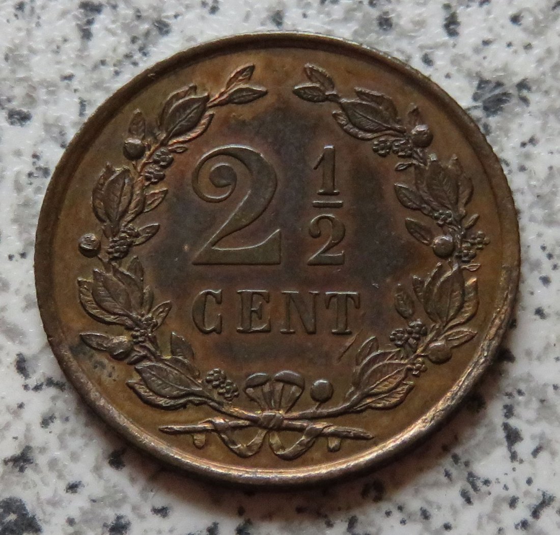  Niederlande 2,5 Cent 1877 / Niederlande 2 1/2 Cent 1877, Erhaltung   