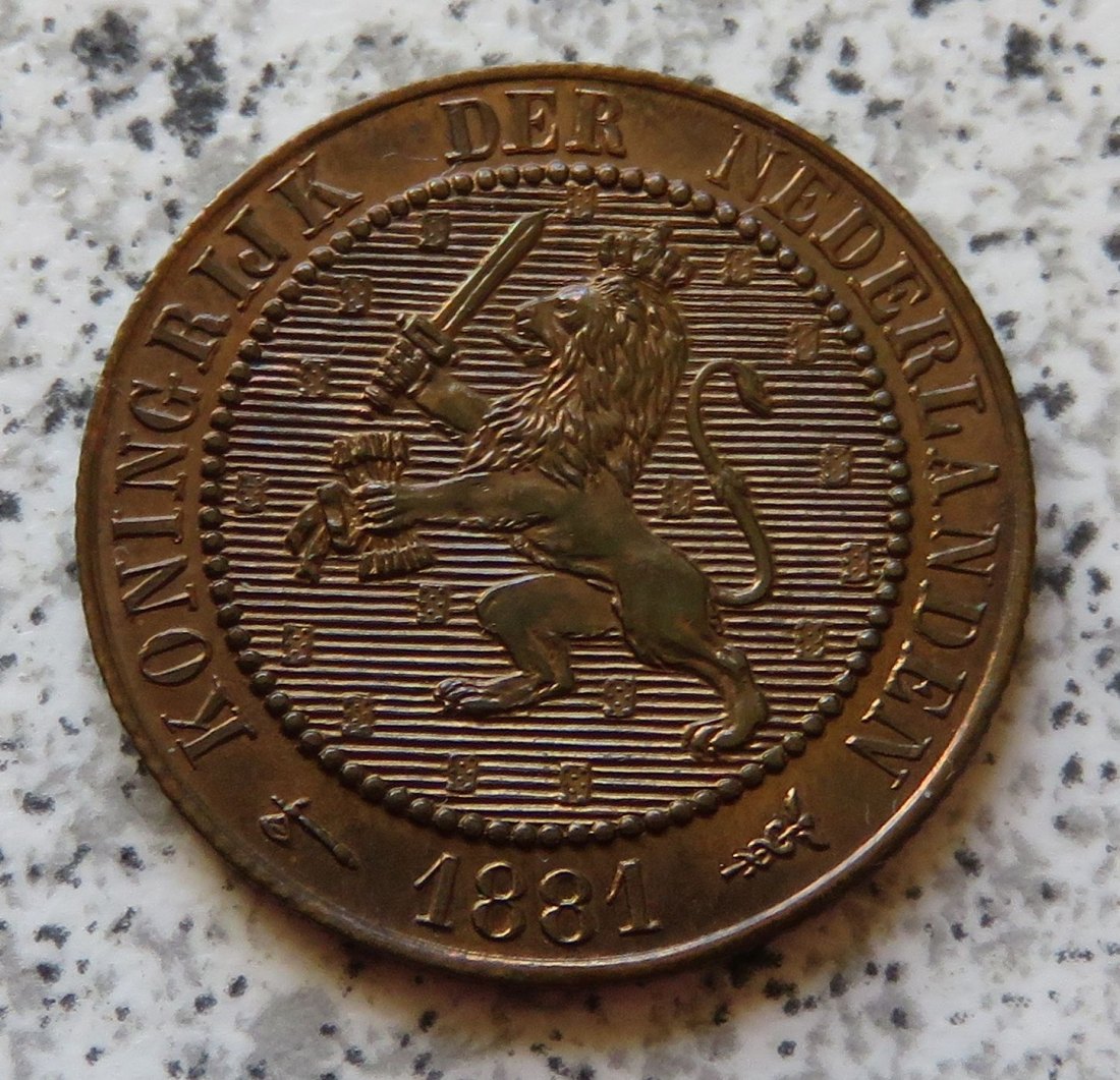  Niederlande 2,5 Cent 1881 / Niederlande 2 1/2 Cent 1881, Erhaltung   