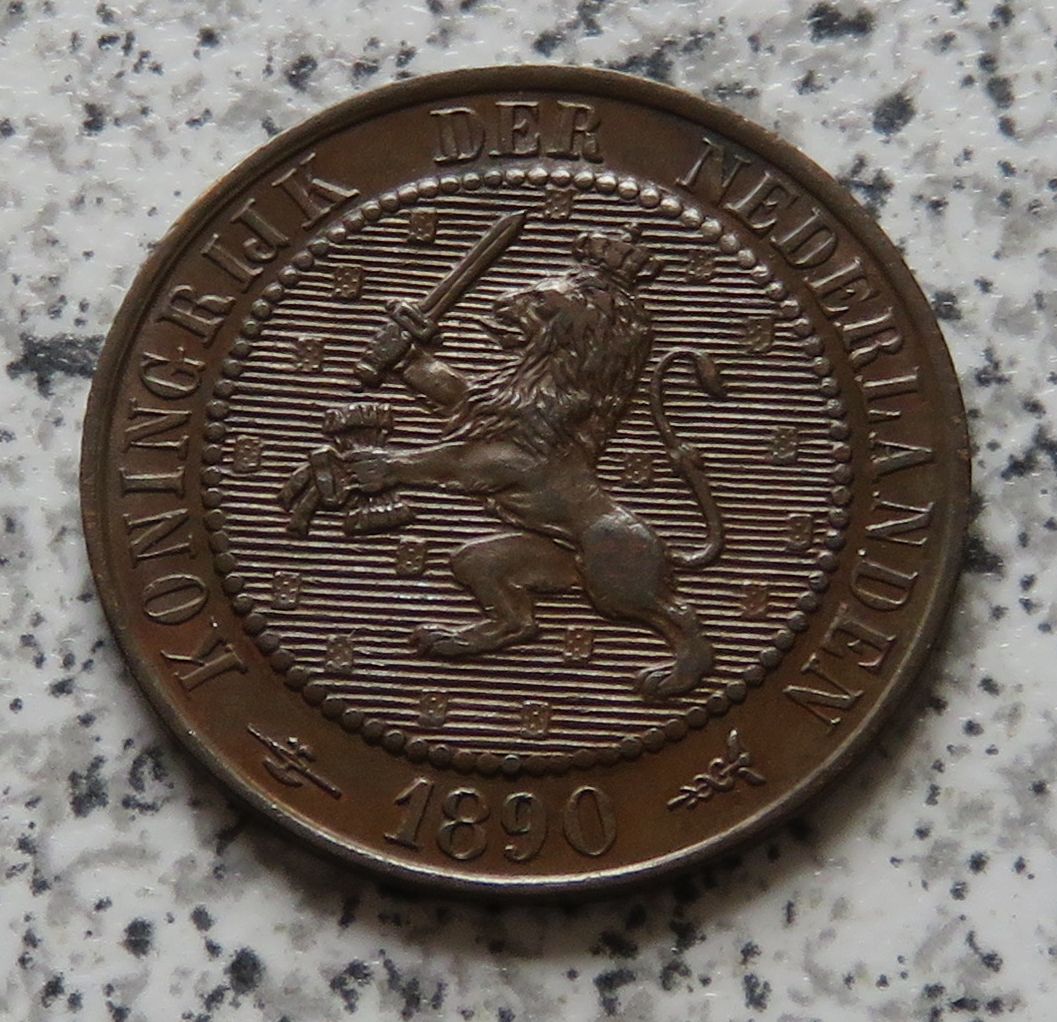  Niederlande 2,5 Cent 1890 / Niederlande 2 1/2 Cent 1890, Erhaltung   