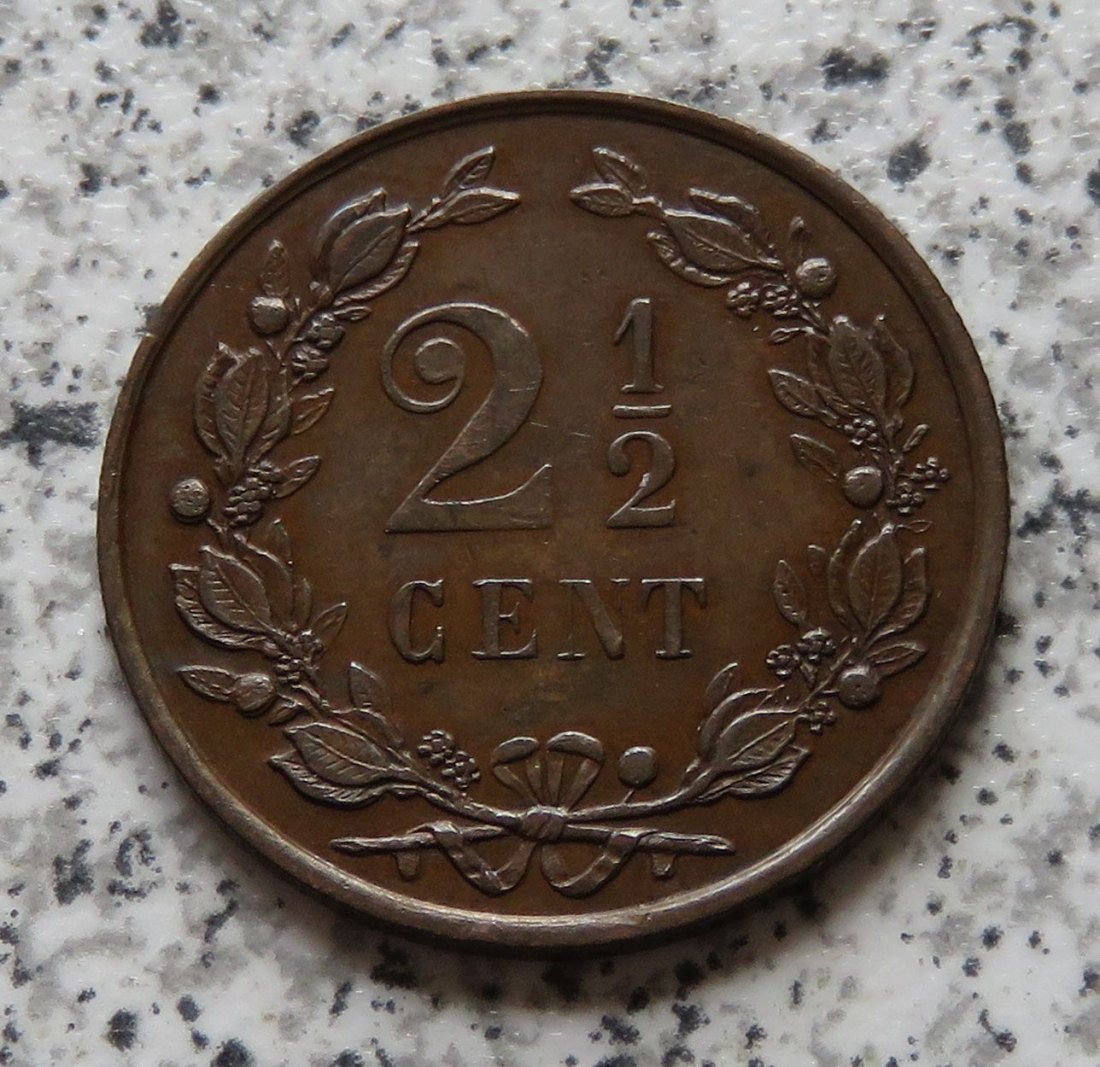  Niederlande 2,5 Cent 1890 / Niederlande 2 1/2 Cent 1890, Erhaltung   