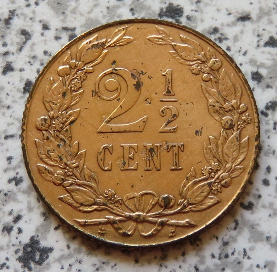  Niederlande 2,5 Cent 1905 / Niederlande 2 1/2 Cent 1905, zaponiert   