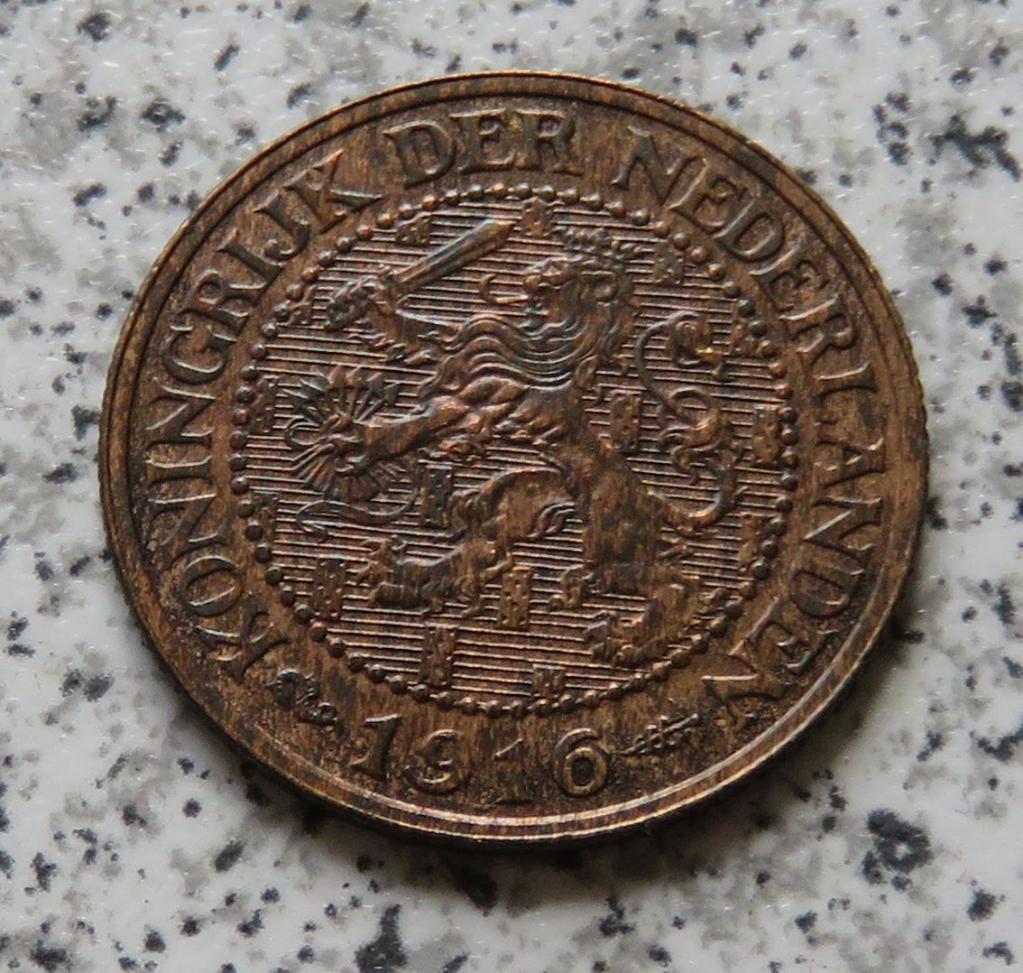  Niederlande 2,5 Cent 1916 / Niederlande 2 1/2 Cent 1916, Erhaltung   