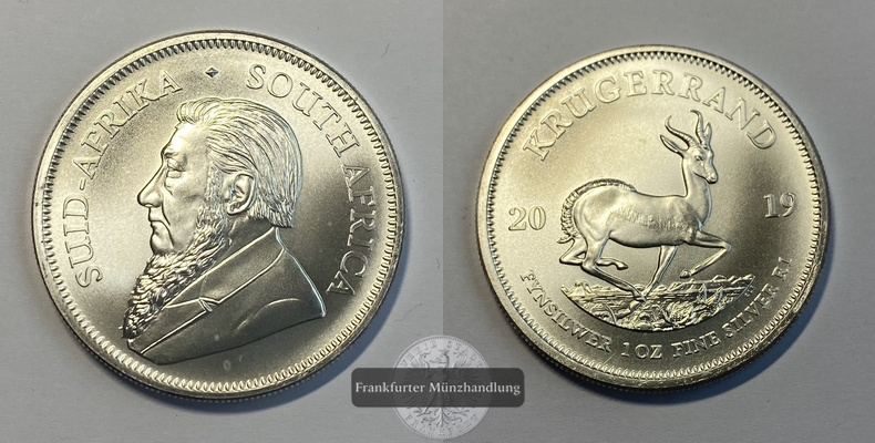  Südafrika Krügerrand  2019  Krügerrand FM-Frankfurt Feinsilber: 31,1g   