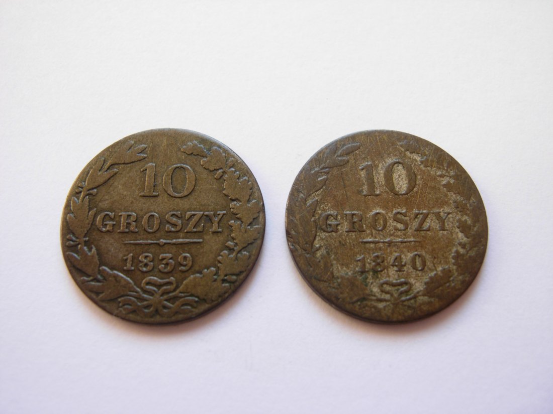  10 Groszy 1839, 1840   