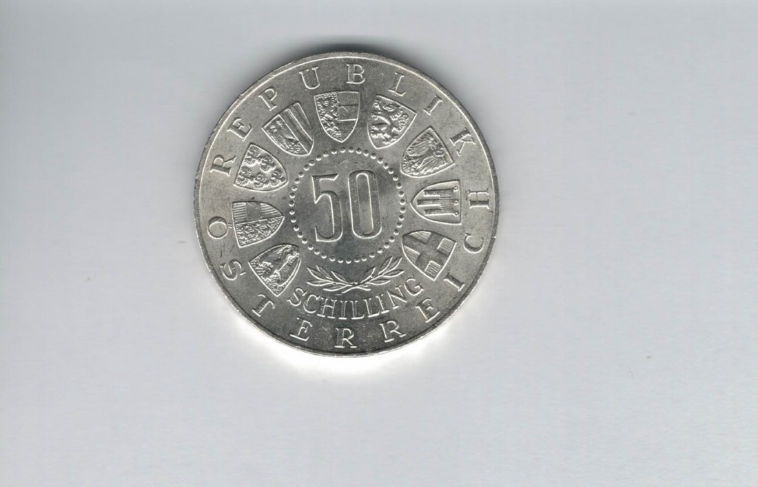  50 Schilling 1964 Winterolympiade Innsbruck silber 18g fein Österreich Spittalgold9800 (4584/3)   