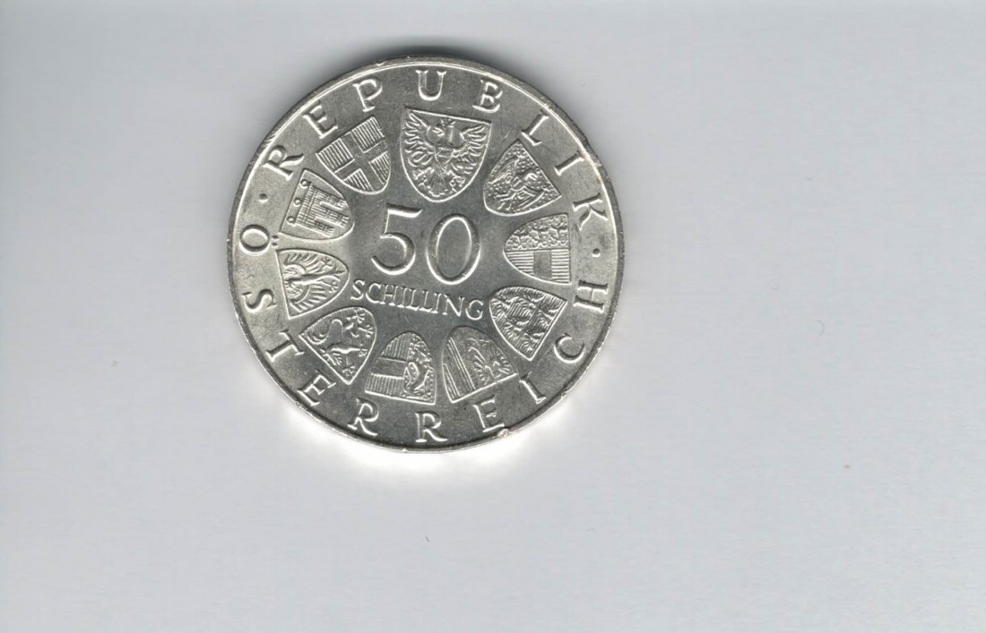  50 Schilling 1969 Kaiser Maximilian I. silber 18g fein Österreich (4584/8)   