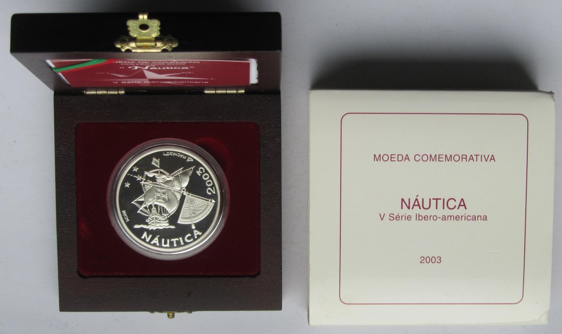  Portugal: 10 Euro Nautik 2003, enthält 25 g Feinsilber   