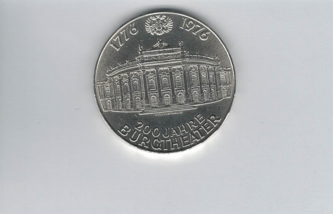  100 Schilling 1976 200 Jahre Burgtheater Wien 15,36g f Österreich Spittalgold9800 (01914/11)   