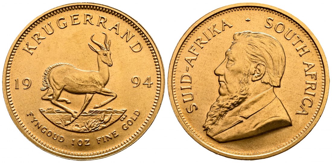 PEUS 2434 Süd-Afrika 31,1 g Feingold Krügerrand GOLD Unze 1994 Stempelglanz