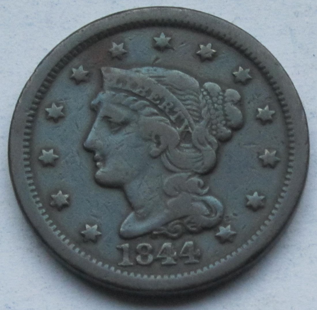  USA Vereinigte Staaten: 1 Cent 1844   