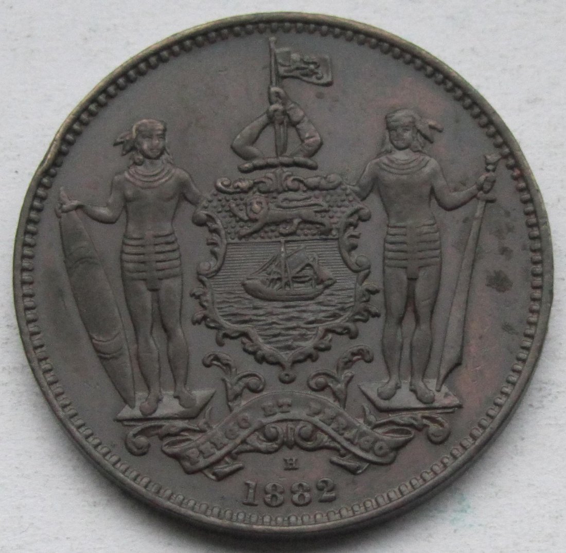  Nordborneo: 1 Cent 1882, Top-Erhaltung   