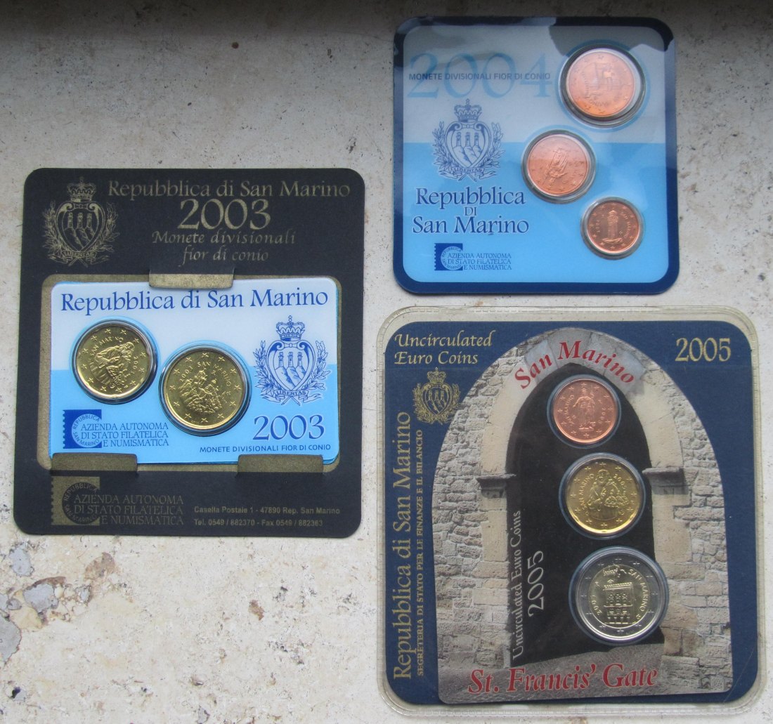  San Marino: Minisets 2003 + 2004 + 2005   