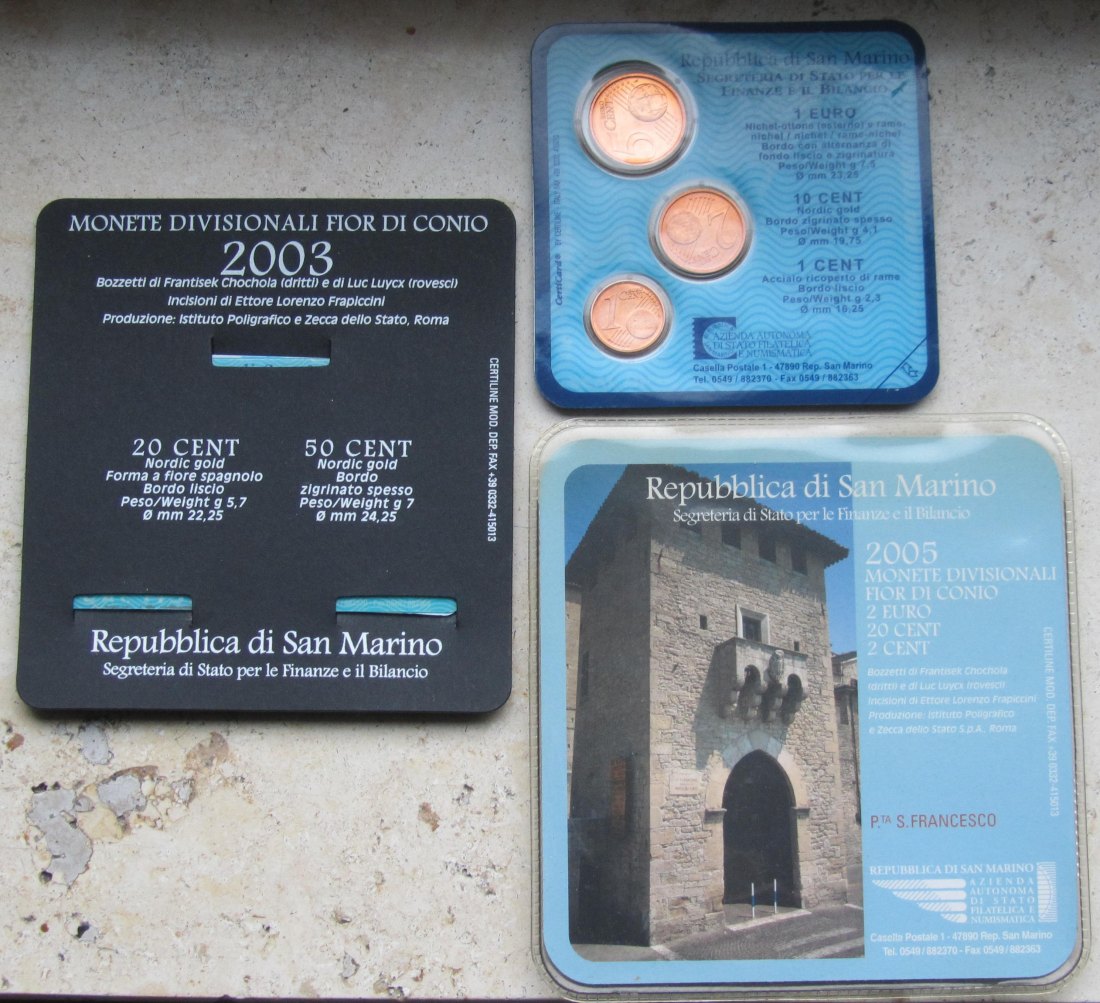  San Marino: Minisets 2003 + 2004 + 2005   