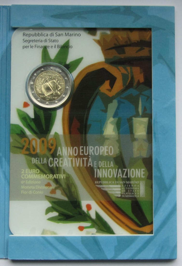  San Marino: 2 Euro Kreativität und Innovation 2009   