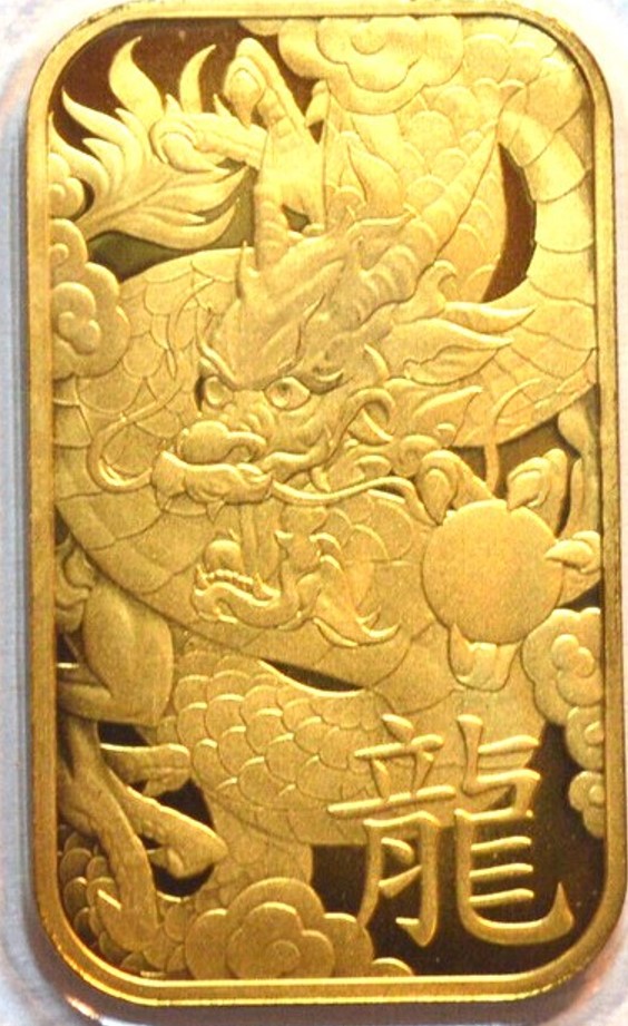  -kirofa - Schweiz - Baren Gold 10 g.9999 - YEAR OF THE DRAGON 2024 .ARGOR-HERAEUS. LTD EDITION.   