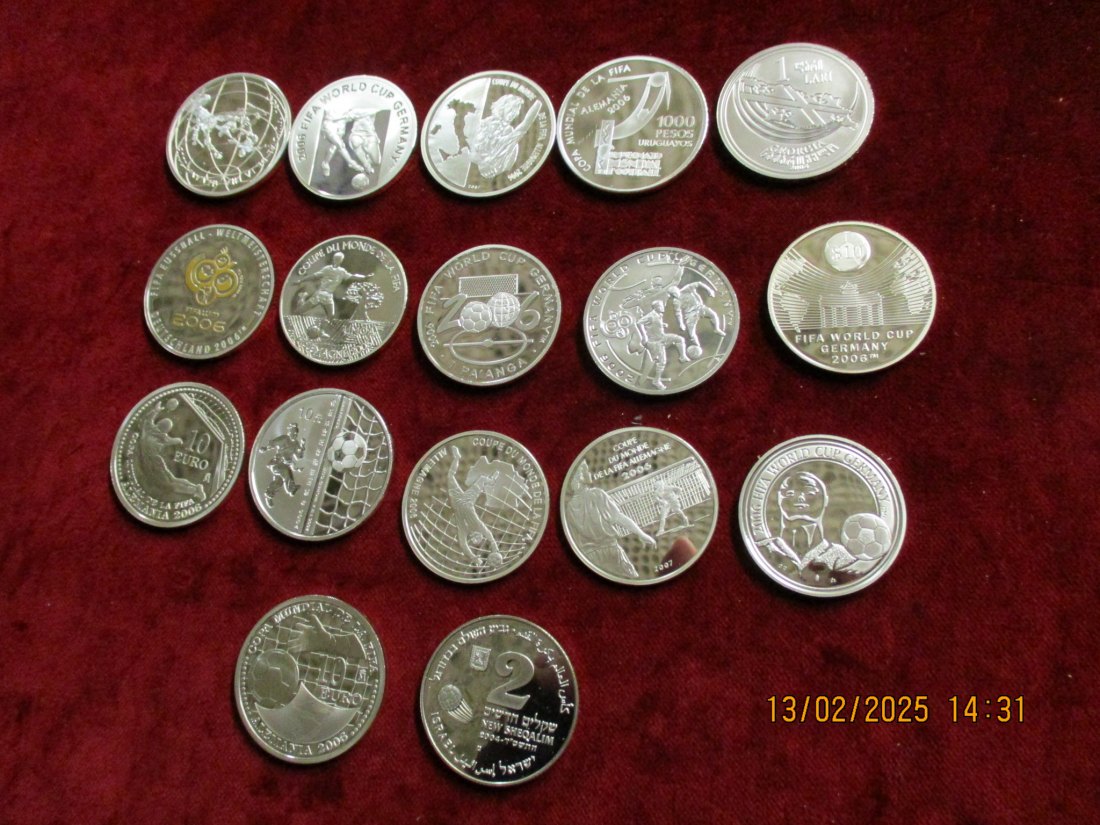  Lot - Sammlung Silbermünzen 925er Silber 444g - 1100307 /KM1   