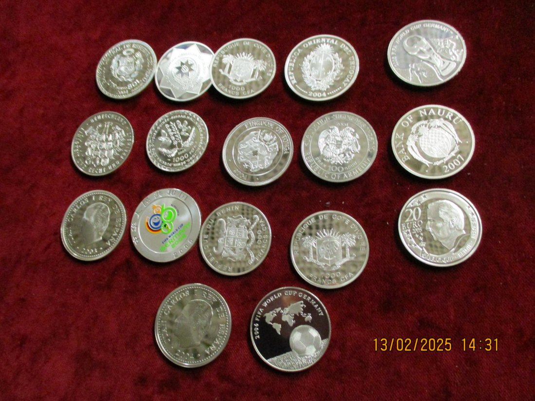  Lot - Sammlung Silbermünzen 925er Silber 444g - 1100307 /KM1   