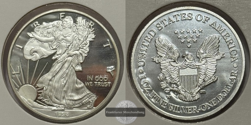  USA  1 Dollar  1996  W  FM-Frankfurt Feinsilber: 31,1g   