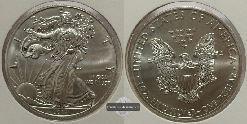  USA - 1 Dollar  2011  American Eagle  FM-Frankfurt Feinsilber: 31,1g   