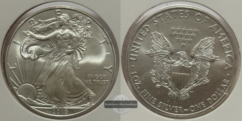  USA - 1 Dollar  2010  American Eagle  FM-Frankfurt Feinsilber: 31,1g   