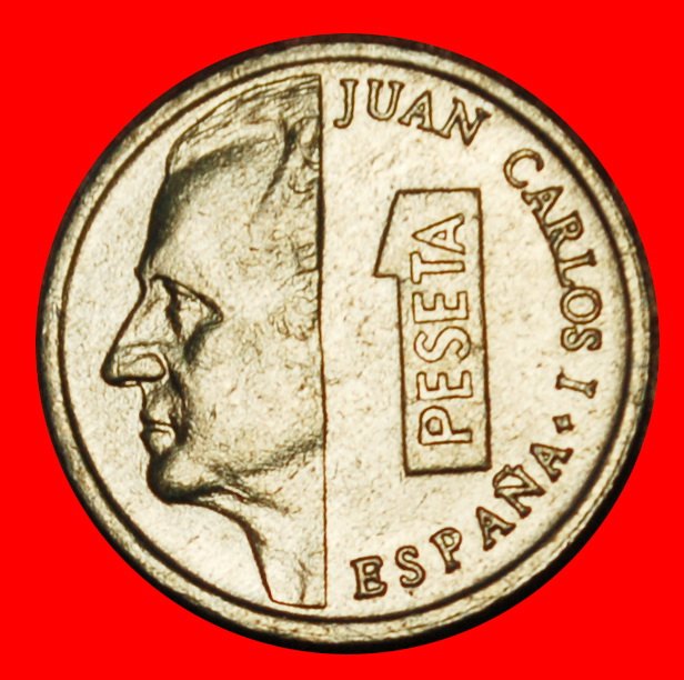  Ⰶ 3 CROWNS (1989-2001): SPAIN★1 PESETA 1989 ERROR! JUAN CARLOS I (1975-2014)★LOW START ★ NO RESERVE!   