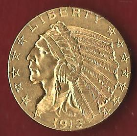  5 Dollar USA Indianer 1913 Gold Koblenzer Münzen Studio Koblenz Frank Maurer AH851   