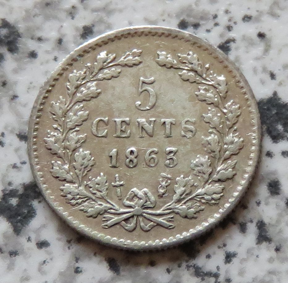  Niederlande 5 Cents 1863   