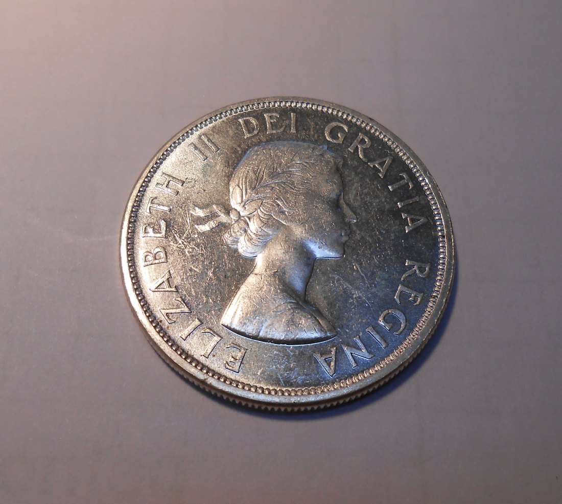  2.Kanada 1 Dollar 1961 KM# 54 Silber 800 Umlaufmünze Kanu, Elizabeth II.   