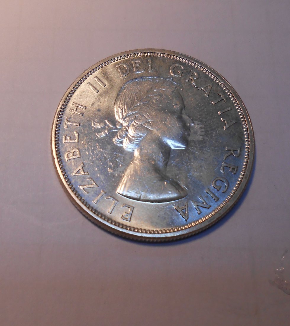  3.Kanada 1 Dollar 1963 KM# 54 Silber 800 Umlaufmünze Kanu, Elizabeth II.   