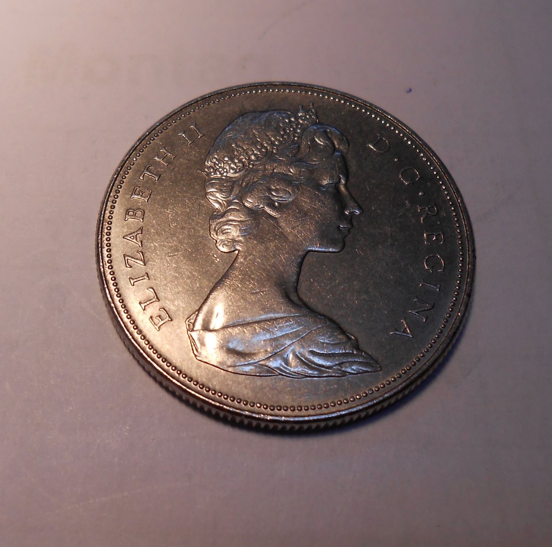  6.Kanada 1 Dollar 1972 KM# 76.1 Nickel 15,62 g, Umlaufmünze Kanu Elizabeth II.   