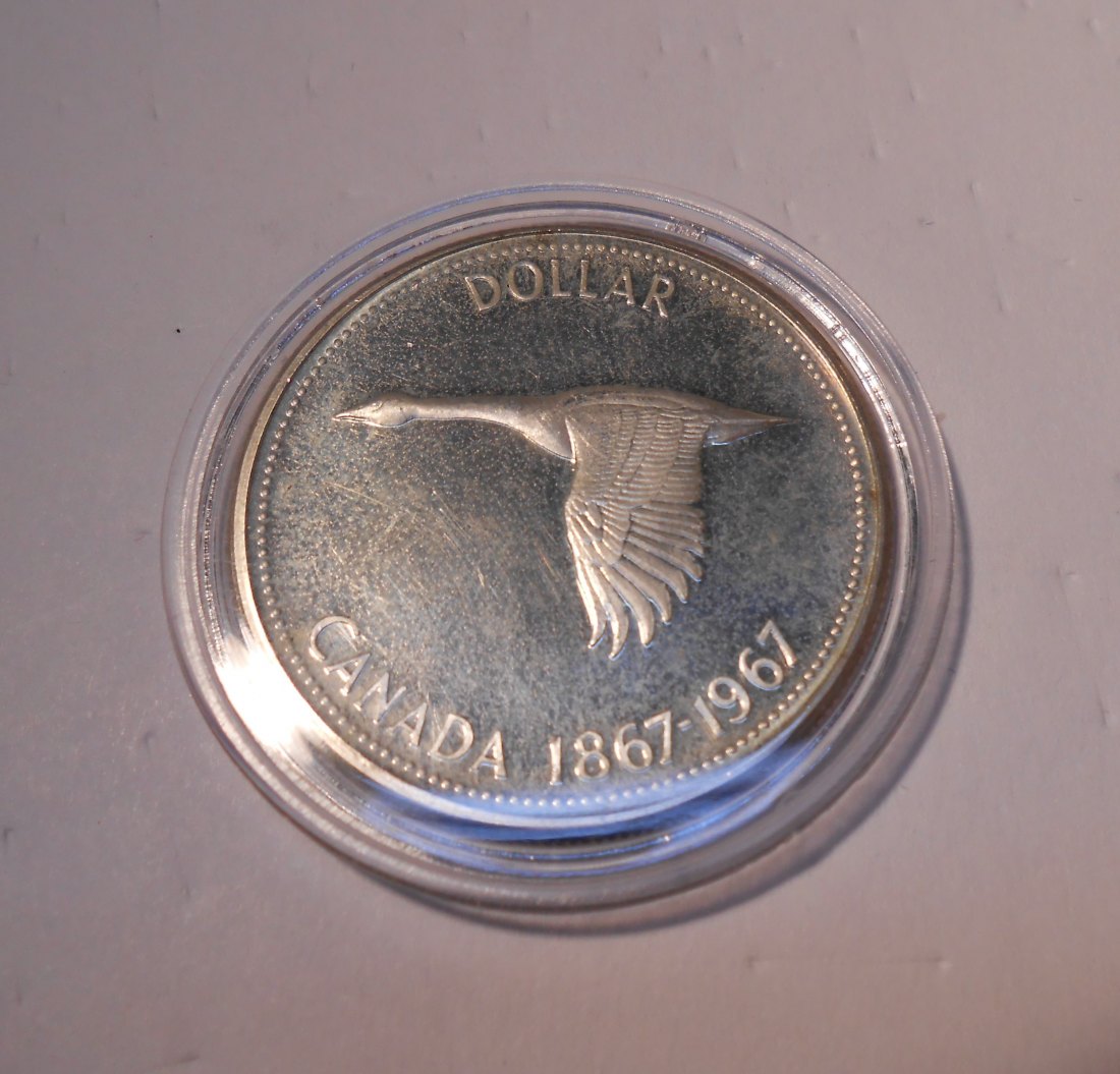  13. Kanada 1 Dollar 1967 KM# 70, Silber 800 Gedenkmünze   