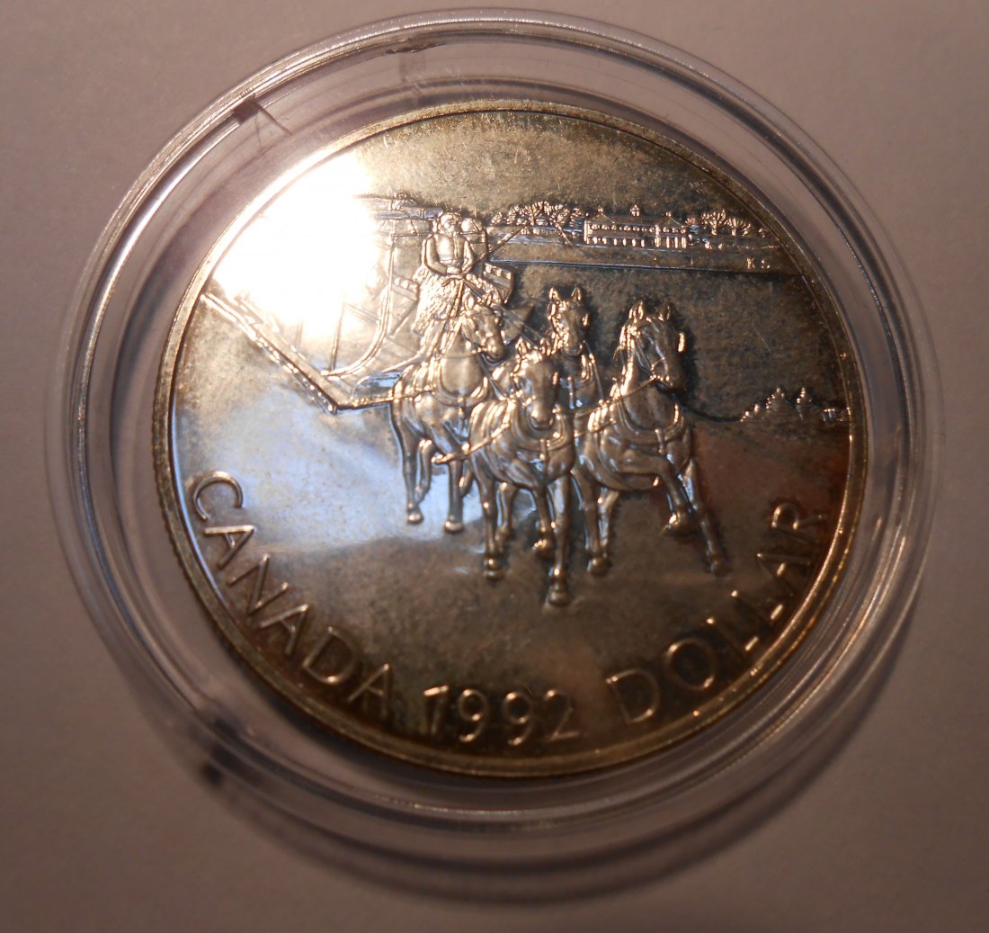  19. Kanada 1 Dollar 1992 KM# 210, Silber 925, Sammlermünze   