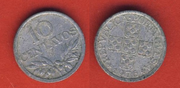  Portugal 10 Centavos 1976   