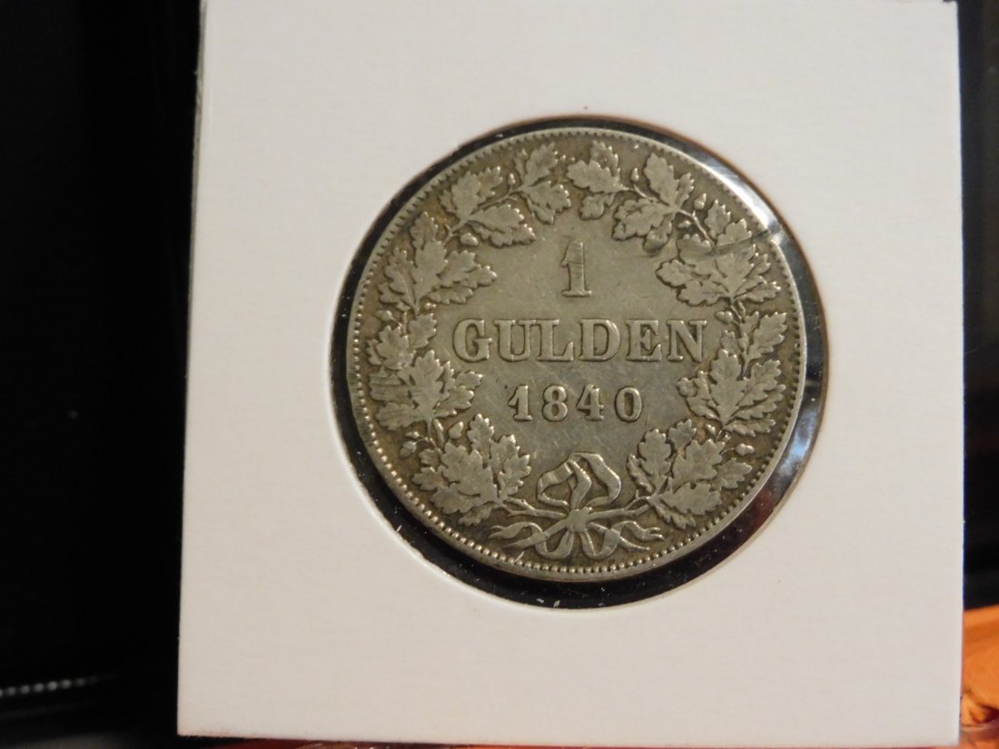  GERMANY 1 GULDEN 1840 HESSE-DARMSTADT.GRADE-PLEASE SEE PHOTOS.   