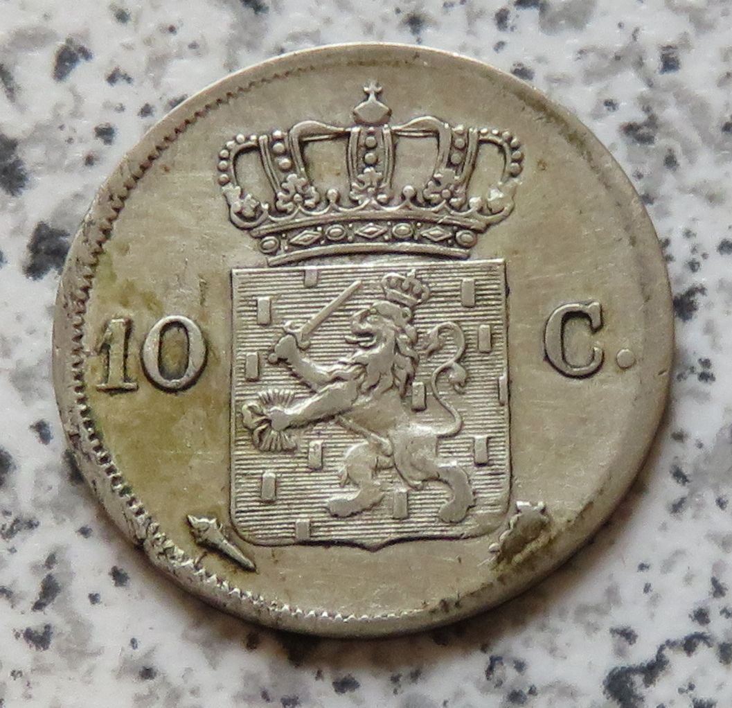  Niederlande 10 Cents 1827   