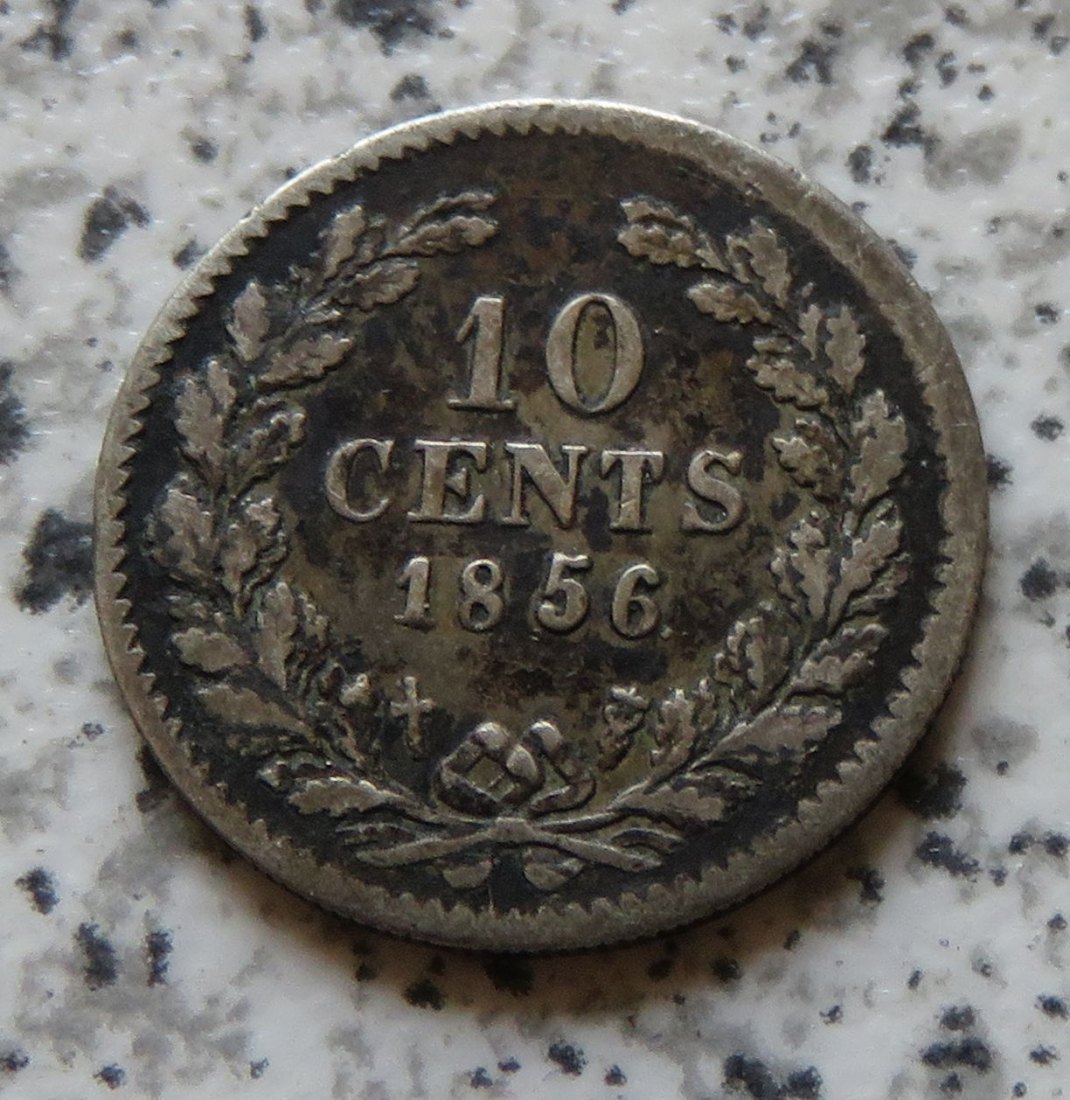  Niederlande 10 Cents 1856   