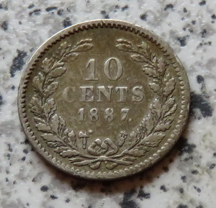  Niederlande 10 Cents 1887   