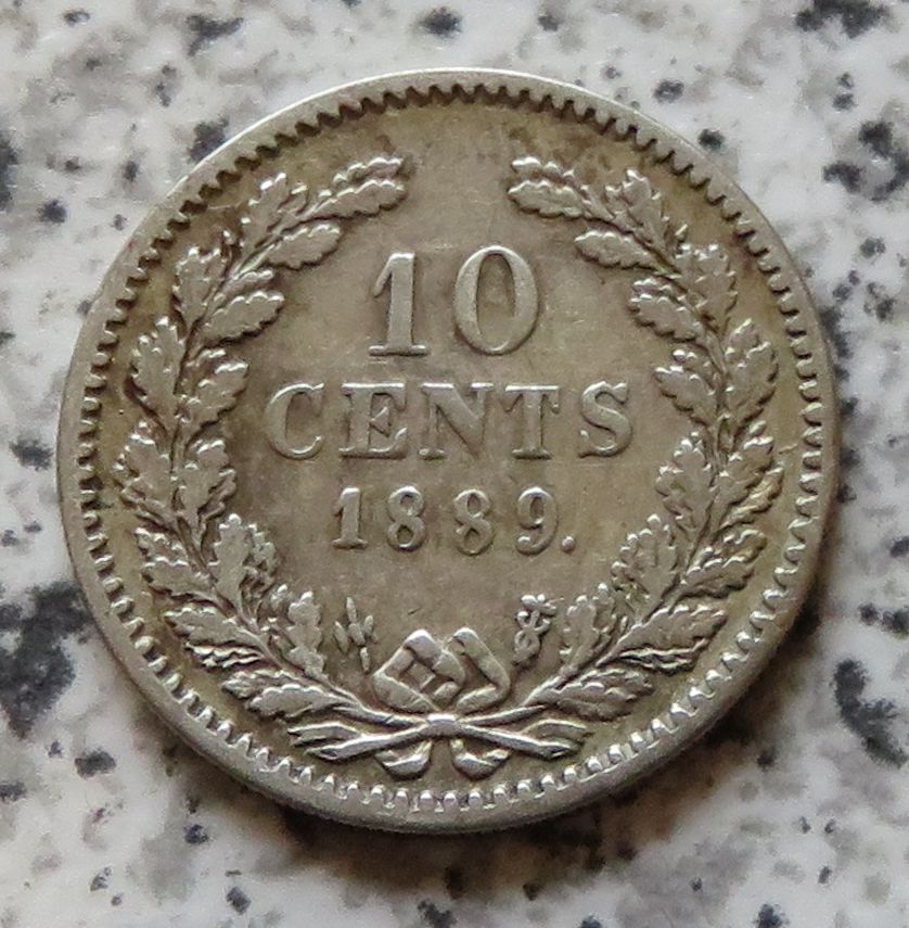  Niederlande 10 Cents 1889   