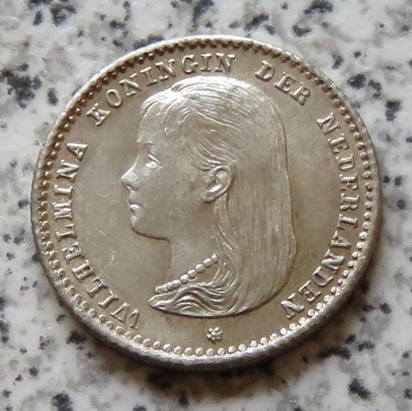  Niederlande 10 Cents 1892, Erhaltung   