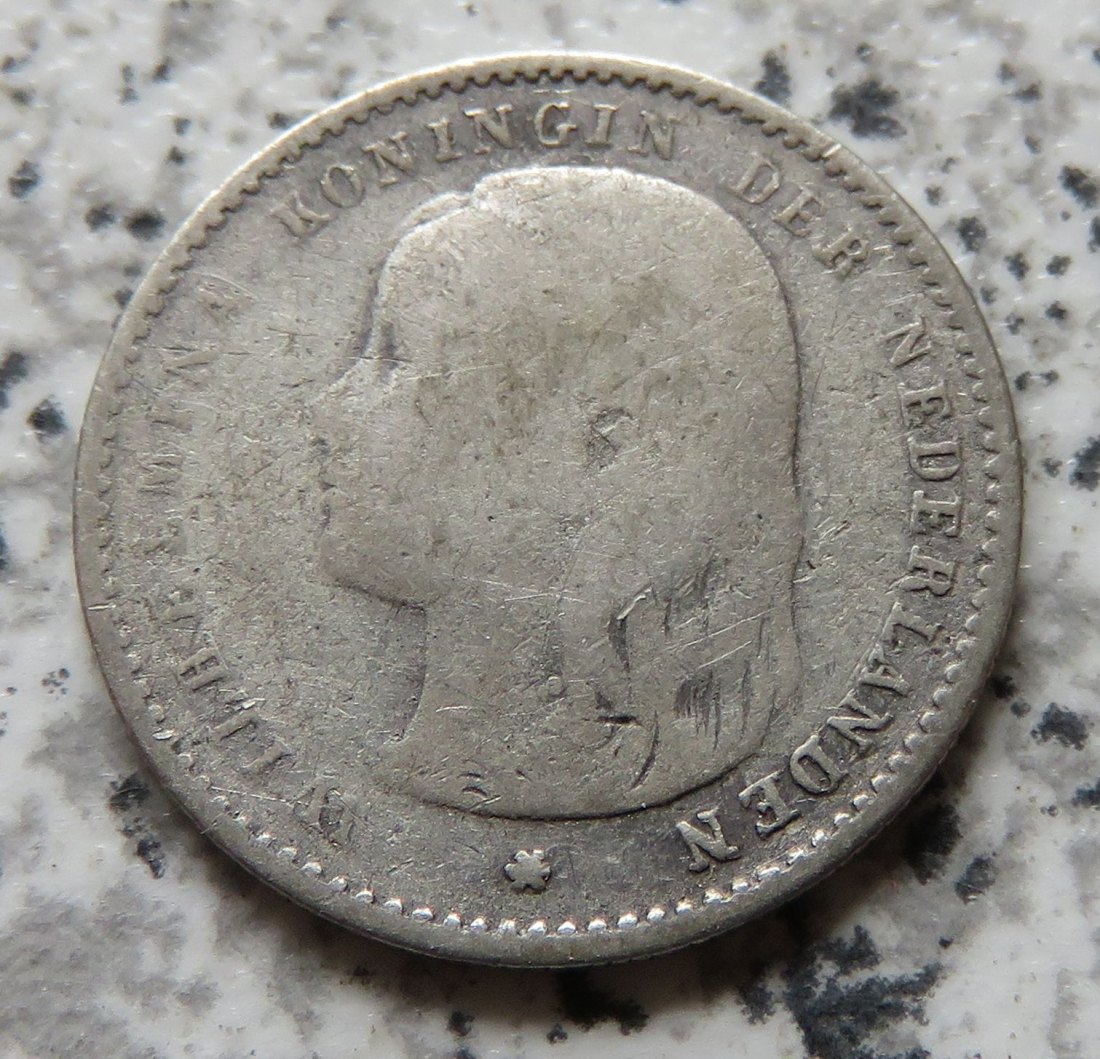  Niederlande 10 Cents 1894, Belegstück   