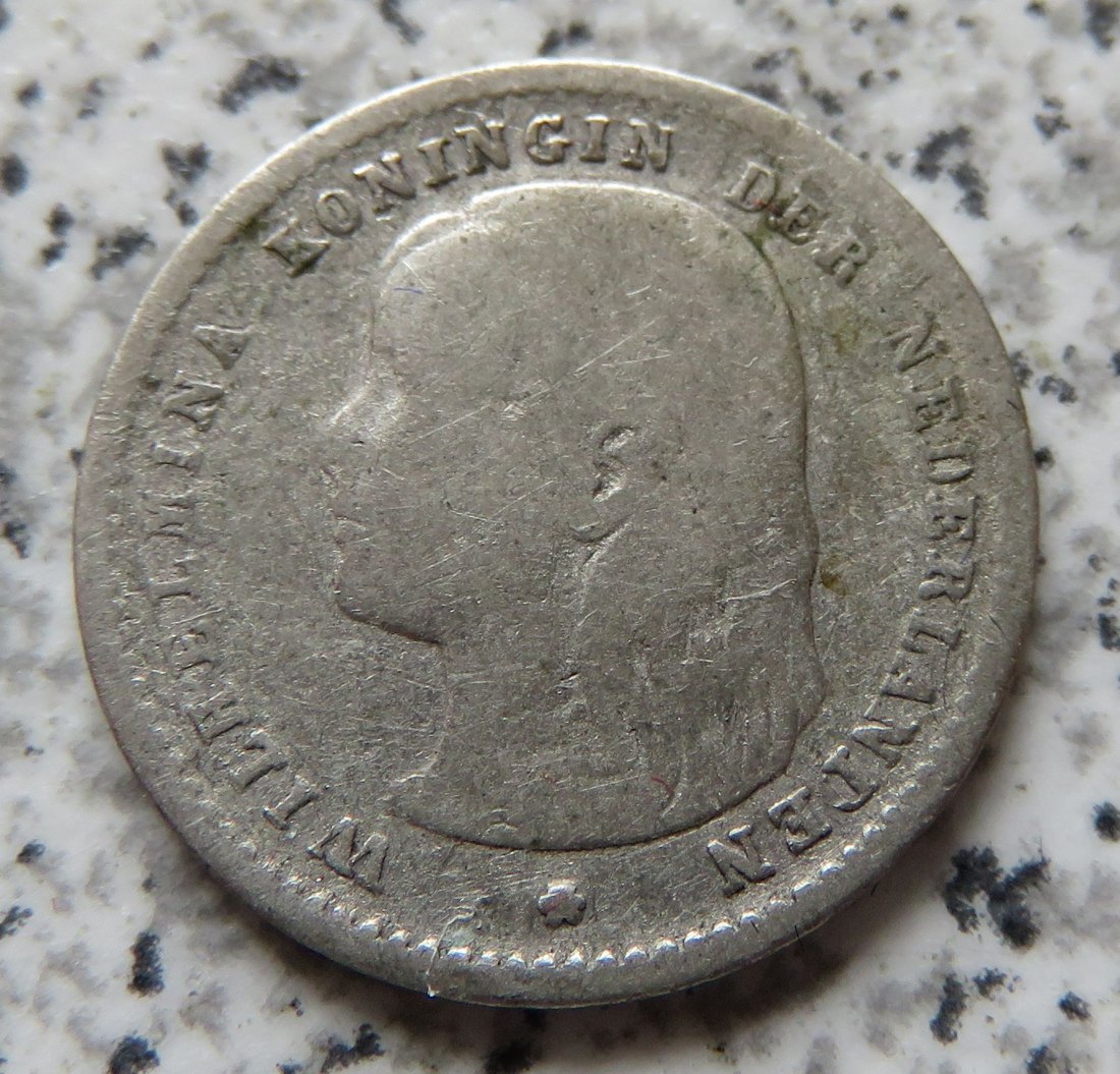  Niederlande 10 Cents 1896, Belegstück   